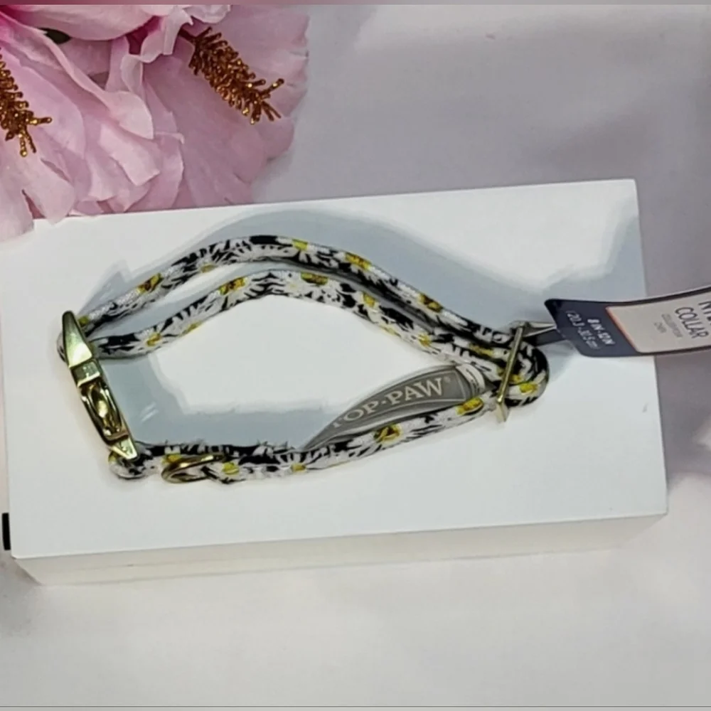 Top Paw NWT Daisy Floral Print Adjustable Nylon Dog Collar Size XS 🐈